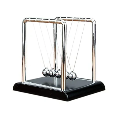 Afbeelding van XUBX Newton&#039;s Cradle Balance Ball, 5 Balls Newton Balls, Stalen Ballen, Kogelspel pendule de Newton, kogelspel, Balans Swingende Ballen 1