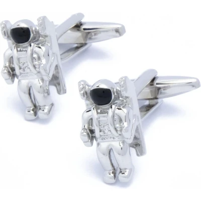 Afbeelding van Manchetknopen Astronaut Ruimtewandeling Zilverkleur