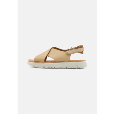 Afbeelding van Camper Oruga Sandalen, Dames, Maat: 37, Beige Leer en textiel