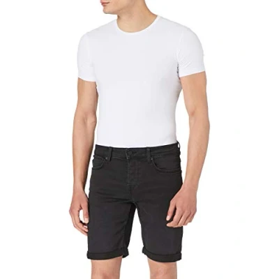 Afbeelding van ONLY &amp; SONS regular denim short ONSPLY black