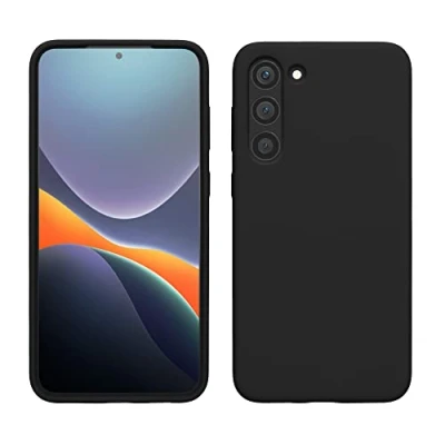 Afbeelding van kwmobile telefoonhoesje geschikt voor Samsung Galaxy S23 Plus Hoesje met siliconen coating Smartphone case in mat zwart