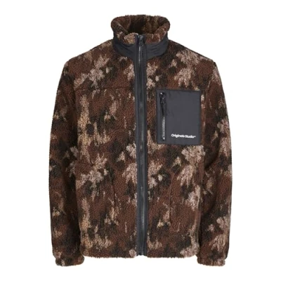 Afbeelding van Jack &amp; Jones Jorvesterbro Fleecejas, Heren, Maat: XL, Chocolate lab
