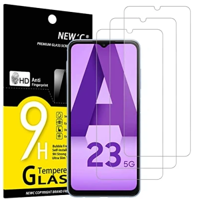 Afbeelding van NEW&#039;C 3 Stuks, Screen Protector voor Samsung Galaxy A23 4G, 5G, Gehard Glass Schermbeschermer Film 0.33 mm ultra transparant, resistent
