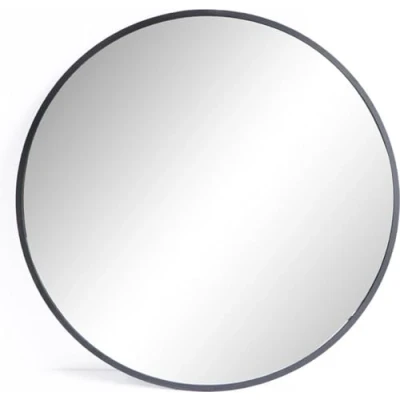 Afbeelding van SensaHome Moderne Design Wandspiegel Ronde Spiegel Krasvrij Zwart 50 cm