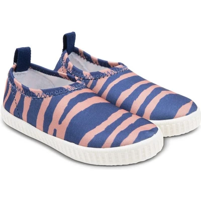 Afbeelding van Swim Essentials Antislip Waterschoenen Kinderen Blauw Oranje Zebra maat 21 Valt 1 kleiner