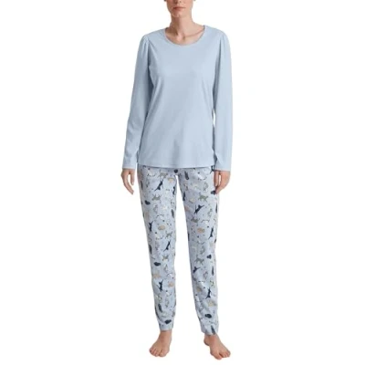Afbeelding van Calida CAT Dreams Pyjama, Dames, Maat: 44/46, Harmony blue