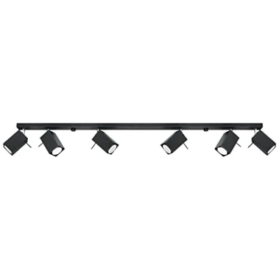 Afbeelding van LED Plafondspot zwart MERIDA 6 x GU10 aansluiting