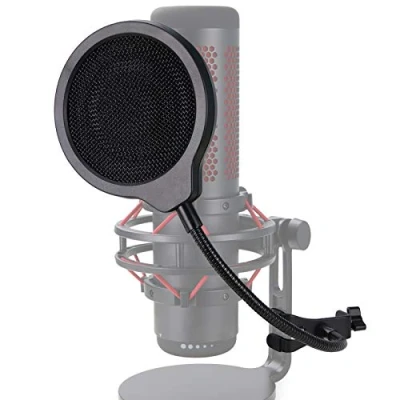 Afbeelding van QuadCast microfoon popbescherming popfilter met drie lagen flexibele 360 graden zwanenhals clip stabiliserende arm voor HyperX S van YOUSHARES