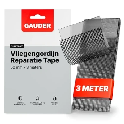 Afbeelding van GAUDER Vliegengordijn Reparatie Tape (50 mm x 3 m) Vliegenhor Reparatieset Voor Vliegengaas, Deur en Raam