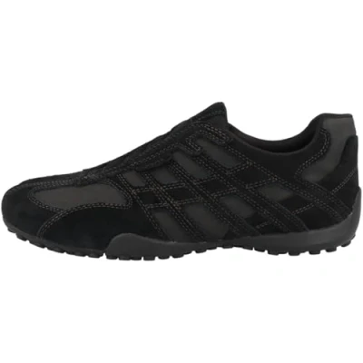 Afbeelding van Geox Snake Original A G Instappers, Heren, Maat: 47, Black Leer en imitatieleer