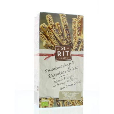 Afbeelding van De Rit Sesam Geitenkaas Stengel Bio, 100 gram