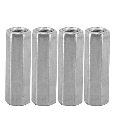 Afbeelding van 10 stuks zeskantmoer lange koppelingsmoer van koolstofstaal verzinkt verbindingsdop voegmoer (M8 x 40)