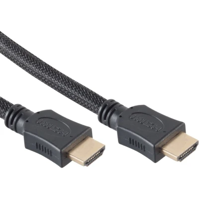 Afbeelding van HDMI 2.0 Kabel 4K 60Hz Nylon Sleeve 2 meter Zwart