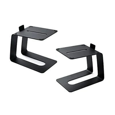 Afbeelding van Desktop luidsprekerstandaards voor kleine en middelgrote boekenplankcomputerluidsprekers, heavy duty studiomonitor met antislipvoeten, trillingsdemping gekantelde