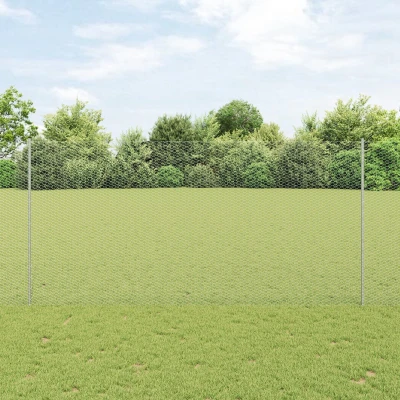 Afbeelding van vidaXL Hekpalen 10 stuks U Kanaal 160 cm Gegalvaniseerd Staal, Hexagonaal Hek 1.6x10 m Staal