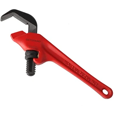 Afbeelding van Candeon 9 1/2 Inch Pijpsleutel, Offset Inbussleutel Heavy Duty Sanitair Wrench Chrome Vanadium Stalen Pijpsleutel Gereedschap met Grote Kaakbreedte, 1 1/8 &quot;tot 2 5/8&quot; (29 67mm) Pijpcapaciteit