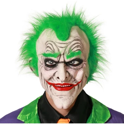 Afbeelding van Halloween/Horror verkleed masker The Joker Clown volwassenen Latex