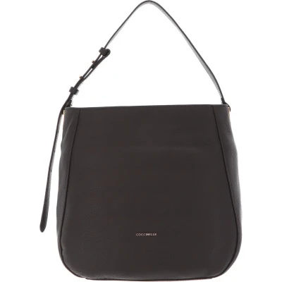 Afbeelding van COCCINELLE Leren Schoudertas Lea Large Shoulderbag Bark Donkerbruin
