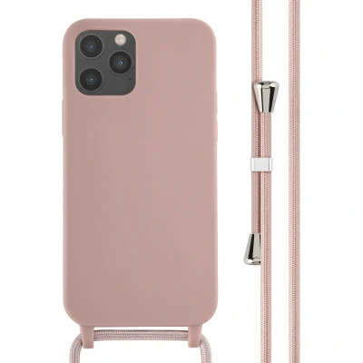 Afbeelding van Apple iPhone 12 Pro Hoesje Siliconen en TPU (zacht) iMoshion Softcase/Koordhoesje/Backcover Roze Telefoonhoesje