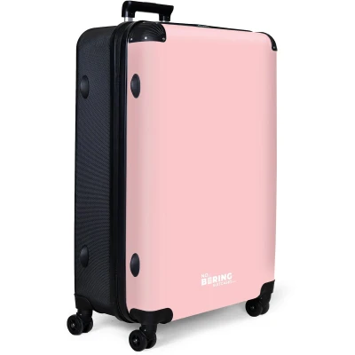 Afbeelding van NoBoringSuitcases.com® Koffer groot Reiskoffer lichtgewicht Roze Effen Pastel Rolkoffer met 4 wielen Grote trolley XL 98 liter bagage