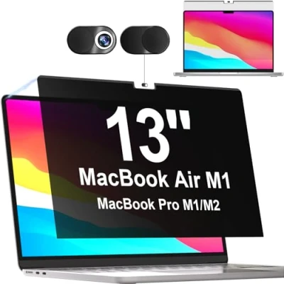 Afbeelding van Magnetische privacyfilter voor MacBook Air 13 inch (2018 2021, M1) &amp; Pro (2016 2022, M1, M2), afneembaar privacyscherm, displaybescherming