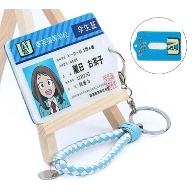 Afbeelding van My Hero Academia Anime Id Card Ochako Uraraka School Kaart Accessoire Sleutelhanger