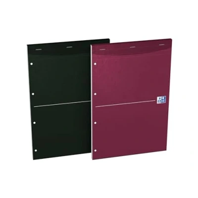 Afbeelding van Oxford notitieblok Essentials A4+, grote ruiten, 160 pagina&#039;s, geruit, verschillende kleuren, 5 stuks
