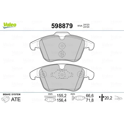 Afbeelding van Valeo Remblokset 598879