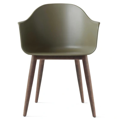 Afbeelding van Audo Copenhagen Harbour eetkamerstoel donker eiken, Olive
