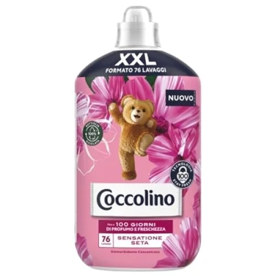 Afbeelding van Coccolino wasverzachter concentraat met zijdeachtig gevoel, in de wasmachine Stay Fresh technologie, geurroos, lila en perzik, XXL formaat tot 76 wasbeurten, 1750 ml