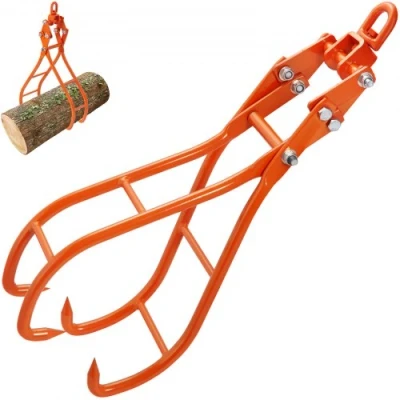 Afbeelding van VEVOR bosbouwtang 1000kg draagvermogen transporttang max. opening 787,4mm houttang 850x322x215mm heftang houtgrijper laadtang sleeptang houtpaktang trekkers vrachtwagens heftrucks
