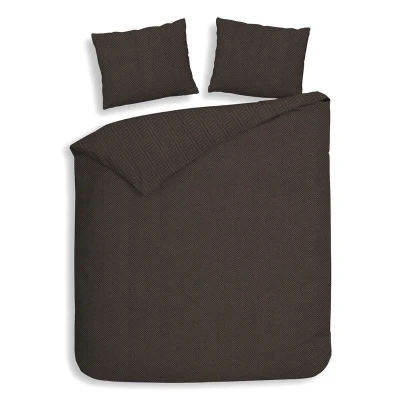 Afbeelding van Heckettlane Spina Dekbedovertrek Lits jumeaux 240x200/220 cm Coffee Quartz