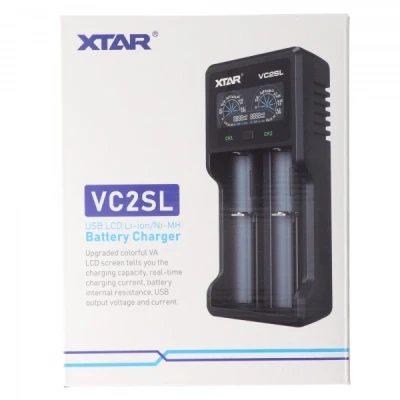 Afbeelding van Xtar VC2SL snellader voor Li ion 3.6V tot 3.7V en NiMH 1.2V accu, zonder voeding