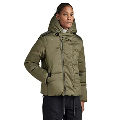 Afbeelding van G Star Whistler Short Winterjas, Dames, Maat: Large, Shadow olive