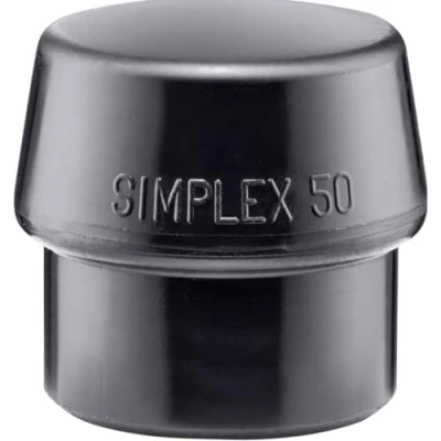 Afbeelding van Halder Kunststofhamerkop hoofd d. 50 mm rubber zwart middelhard 1 stuk 3202.050