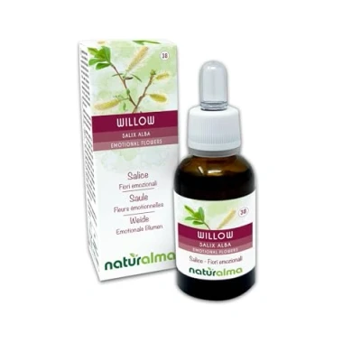 Afbeelding van Willow of Wilg (Salix alba var. vitellina) Naturalma Bachbloesems Druppels 30 ml alcoholvrij vloeibaar extract Bloesemessences Veganistisch en