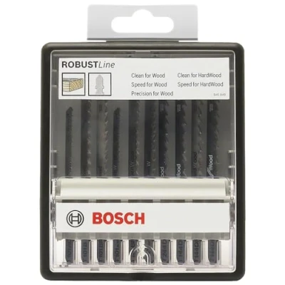 Afbeelding van Bosch Accessories 2607010540 Set decoupeerzagen Robust Line Wood Expert, T schacht, 10 delig 1 set(s)