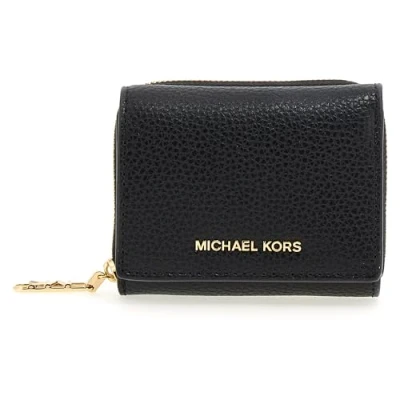 Afbeelding van Michael Kors Empire Trifold Wallet Portemonnee, Dames, Maat: One Size, Black