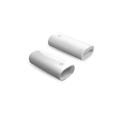 Afbeelding van TechMatte Lightning Oplaadkabel Adapter voor Apple Pencil en iPad Pro (2 Stuks, Wit)