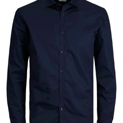 Afbeelding van Jack &amp; Jones Premium Jprblacardiff SLIM FIT Overhemd, Heren, Maat: Medium, Navy blazer
