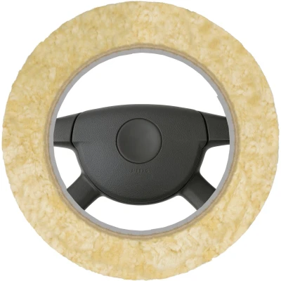 Afbeelding van Walser stuurwielhoes lamsvel in beige