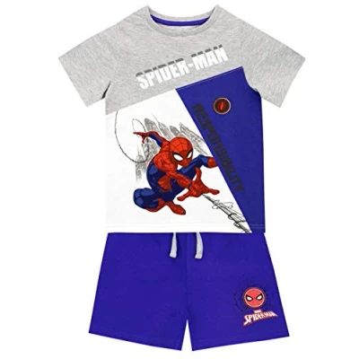 Afbeelding van Marvel Jongens Spiderman T shirt en shorts Set, Meerkleurig, 8 9 jaar
