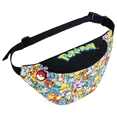Afbeelding van Pokemon Heuptas voor jongens en meisjes Pikachu Lichtgewicht Verstelbare Fanny Pack Reistas Reizen Sport School Geschenken Jongens, Meerkleurig, Eén maat, Bumbag
