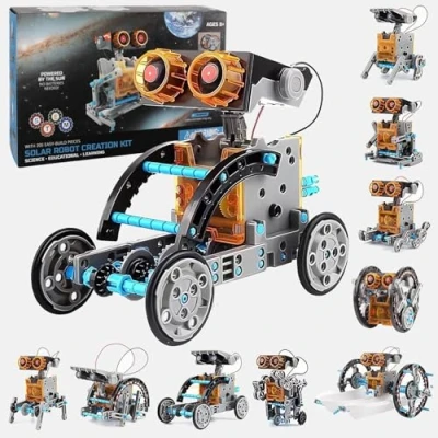 Afbeelding van XUNIVERS Solar Robot Kit, Robot, Bouwpakket, 29 in 1 Kinderrobot Speelgoed Model Auto Bouwspellen Educatieve Robotica Buitenshuis Wetenschappelijke Experimenten Cadeau voor Jongen Meisje