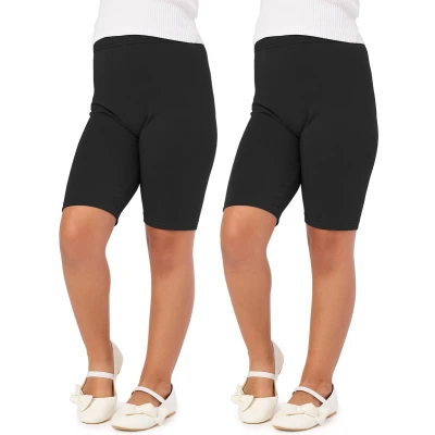 Afbeelding van Merry Style Meisjes Leggings 2Pack Sport Vrijetijdsbroek Kort Viscose Sporbroek Yogabroek Zwart/Zwart(2Pack) 122 MS MS10 132 LE 2P