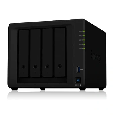Afbeelding van Synology DS420+ 16TB 4 Bay Desktop NAS oplossing, geïnstalleerd met x 4TB Seagate IronWolf schijven