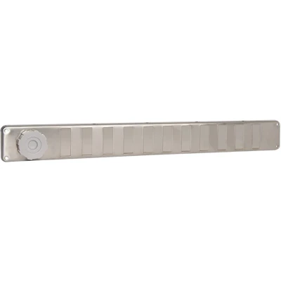 Afbeelding van Nedco Schuifrooster alum. 370 x 40 mm met gaas+draaiknop blank