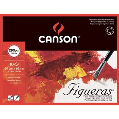 Afbeelding van Canson 200857230 Figueras olieverfpapier, 50 x 65 cm, natuurlijk wit