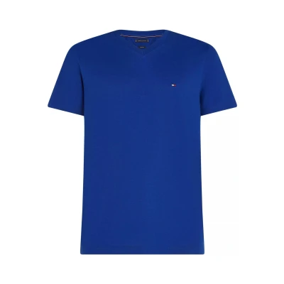 Afbeelding van Tommy Hilfiger Essential V NECK TEE Tshirt basic, Heren, Maat: XXL, Wedge blue