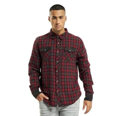 Afbeelding van Brandit checkshirt duncan, rood bruin, 7XL